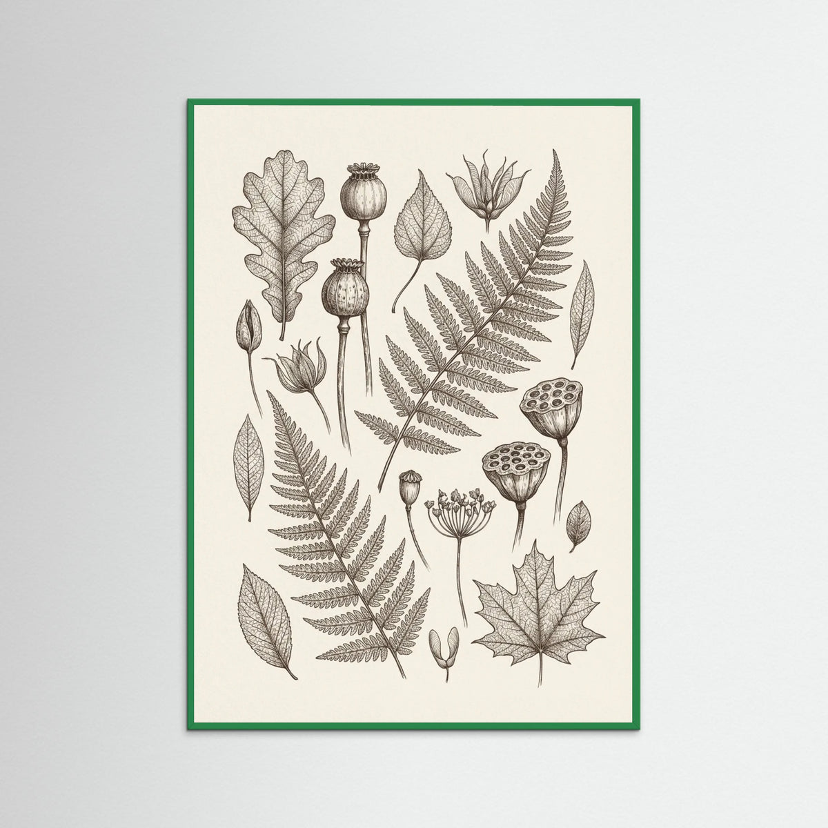 Green Wood Botanical Intricacy