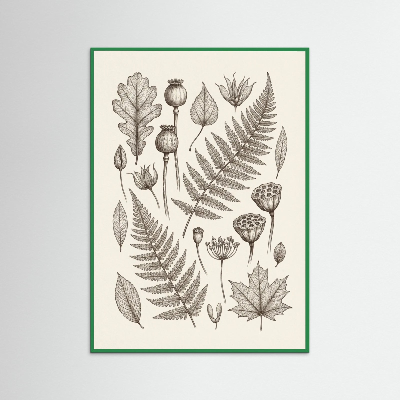 Green Wood Botanical Intricacy