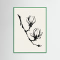 Green Wood Brushstroke Blooms