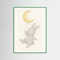 Green Wood Bunny Moon Balloon
