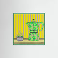 Green Wood Cafetera &amp; Cupcake Poster