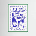 Plakat Champagne by the ocean – plakat i druk artystyczny