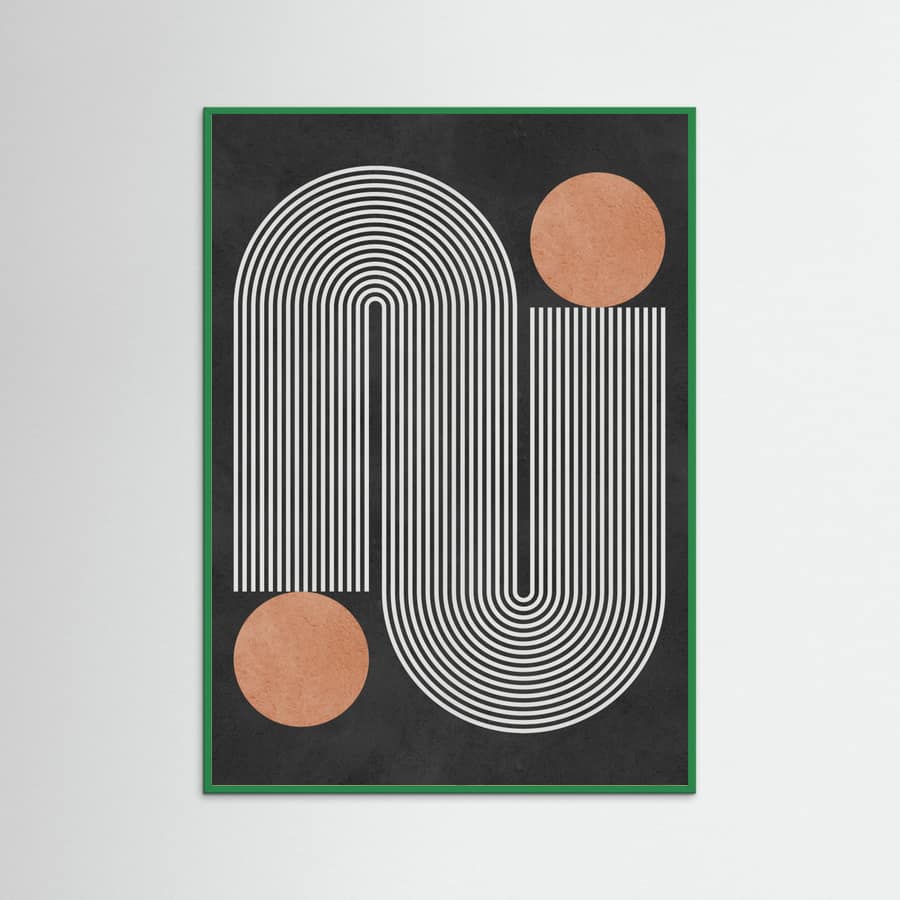 Circles on black background 1 Poster – poster and art print