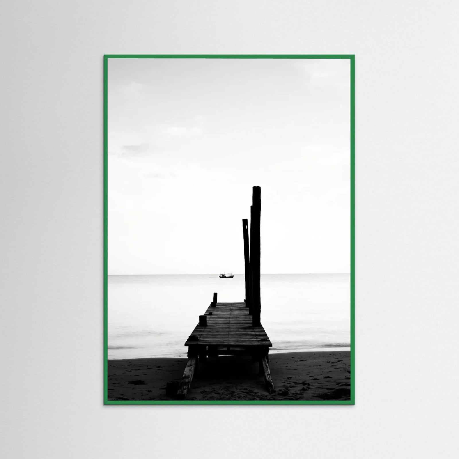 Green Wood Coastal Silhouettes