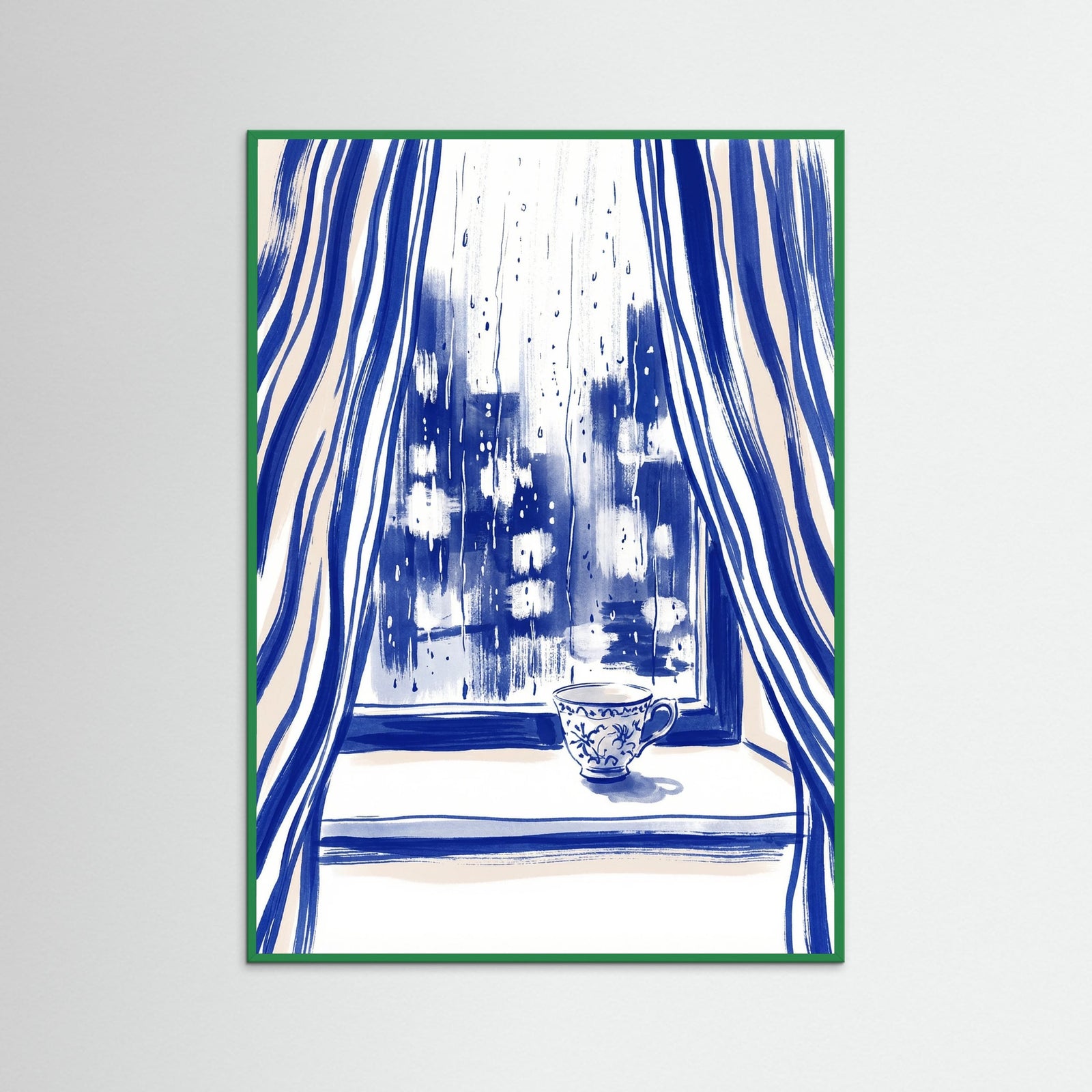 Green Wood Cobalt Contemplation