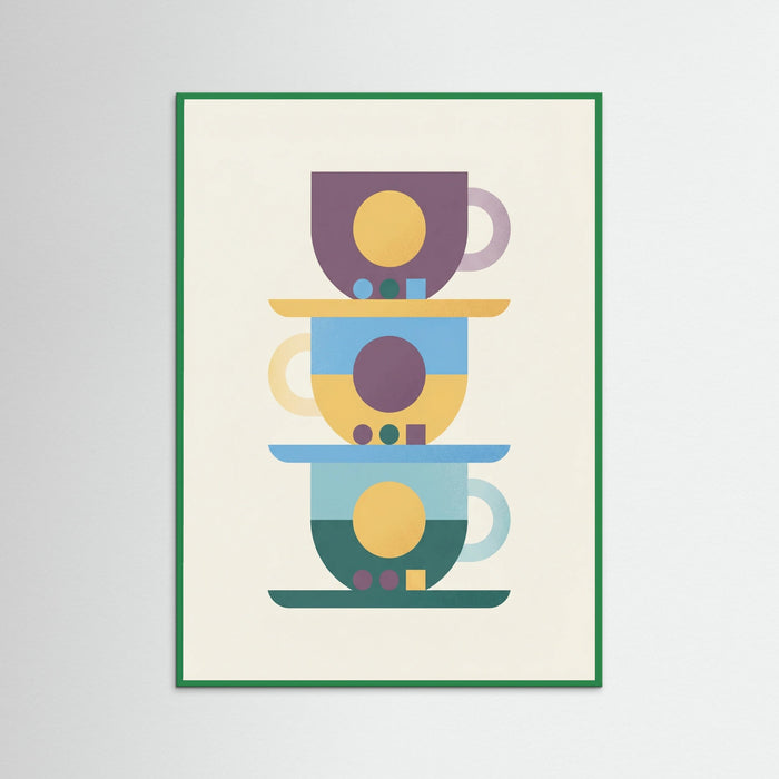 Green Wood Coffee Pot Abstraction