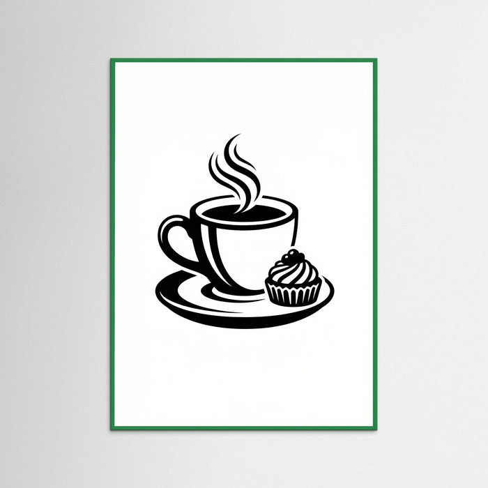 Green Wood Coffee Silhouette