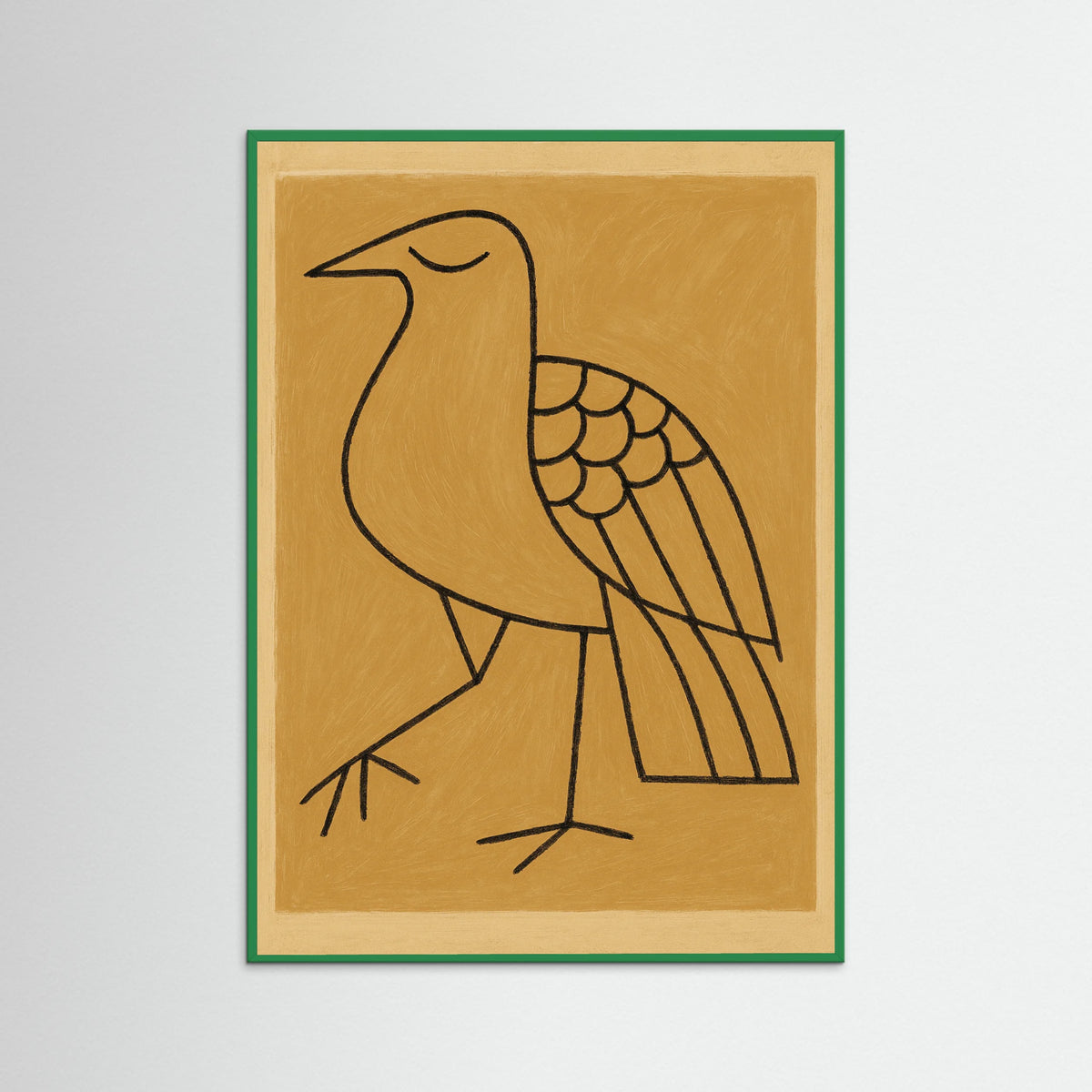 Green Wood Contemplative Figure