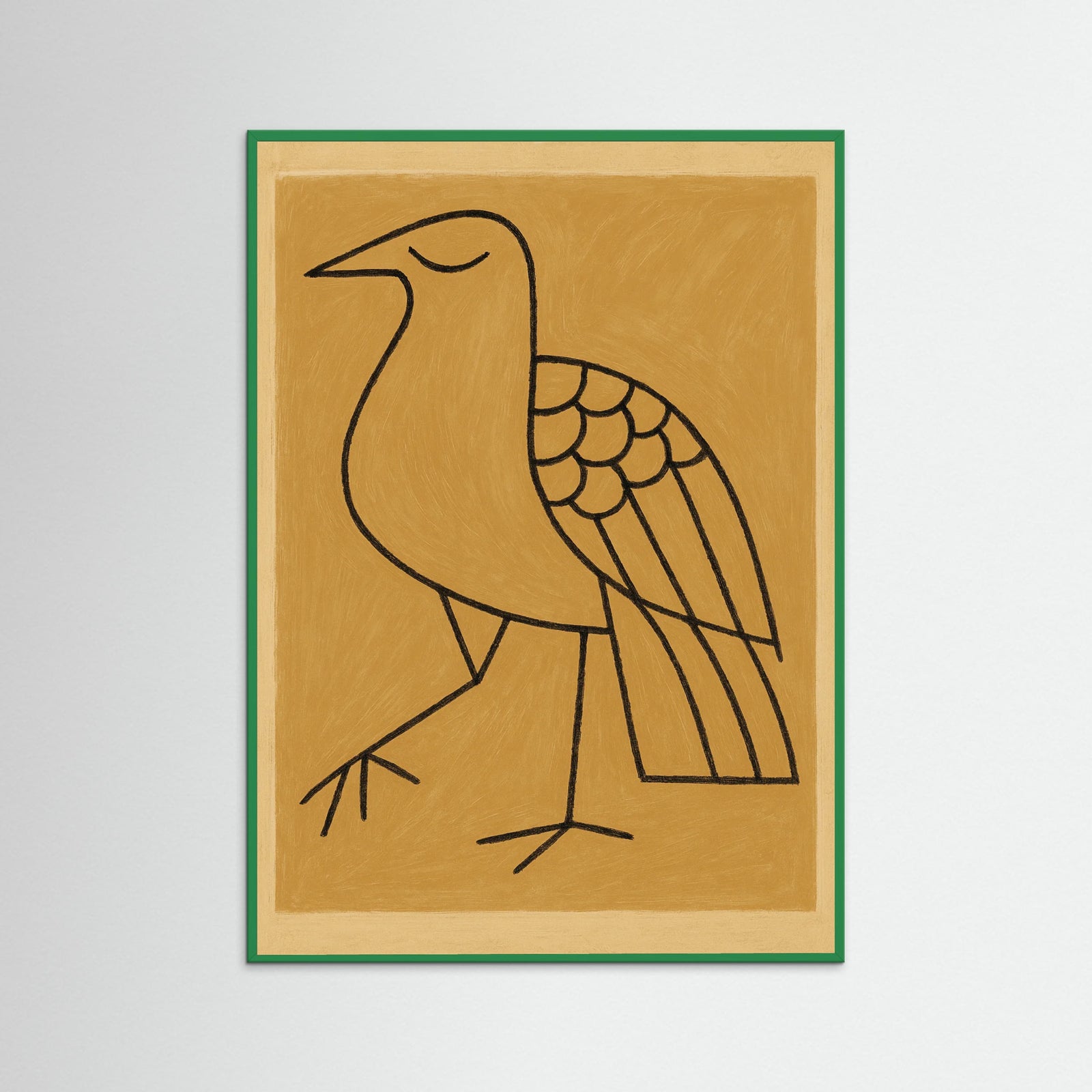 Green Wood Contemplative Figure