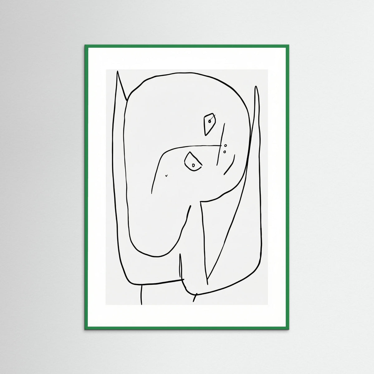 Green Wood Contemplative Figure