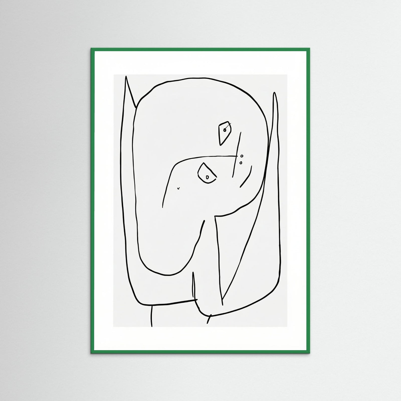 Green Wood Contemplative Figure