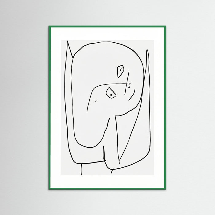 Green Wood Contemplative Figure