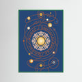 Green Wood Cosmic Floral Script
