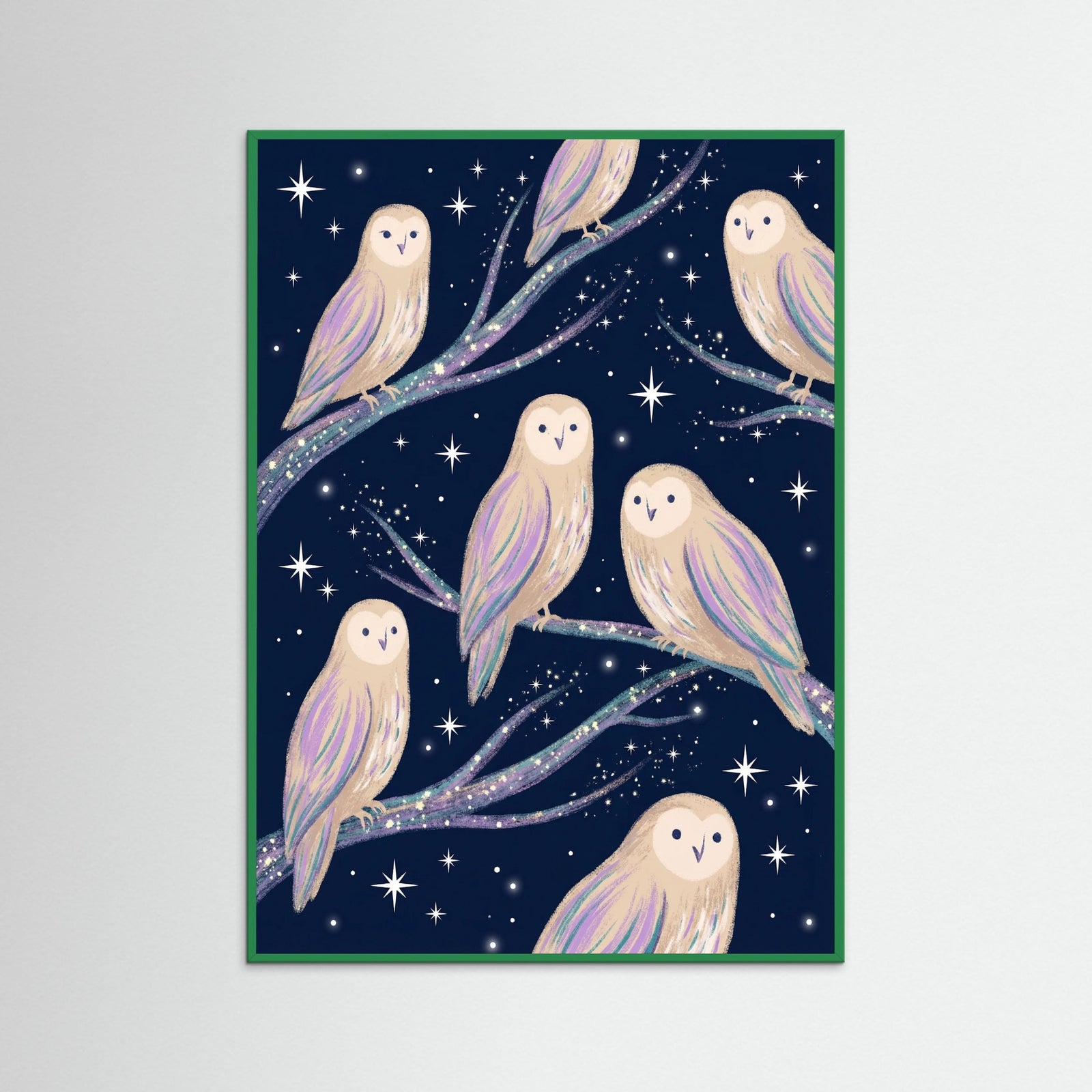 Green Wood Cosmic Kitties