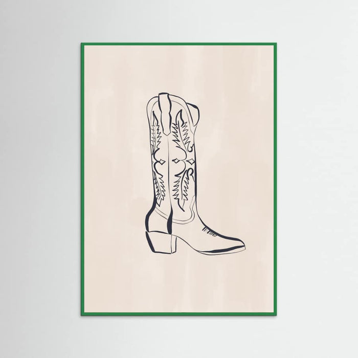 Póster Cowboy Boots By Ivy Green Illustrations – póster e impresión artística