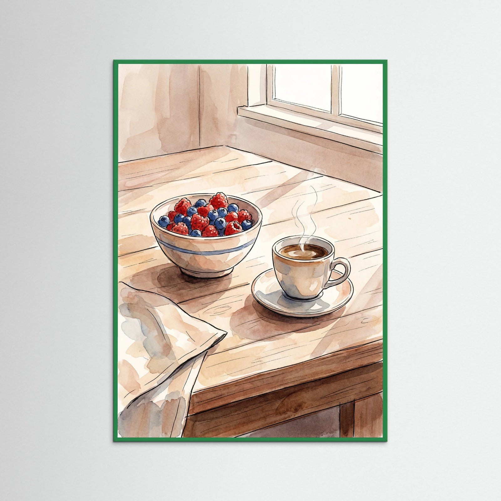 Green Wood Cozy Table Hygge