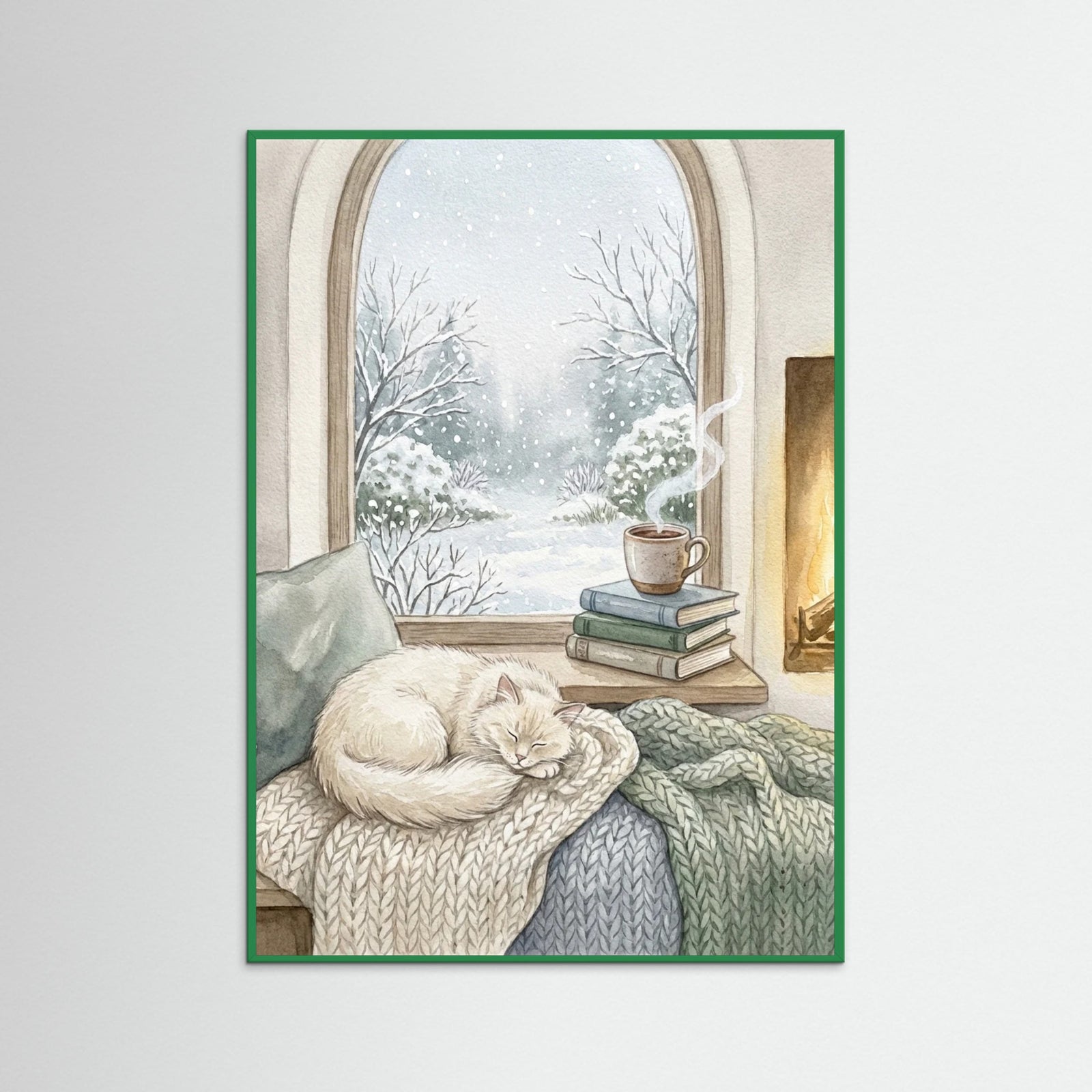Green Wood Cozy Winter View