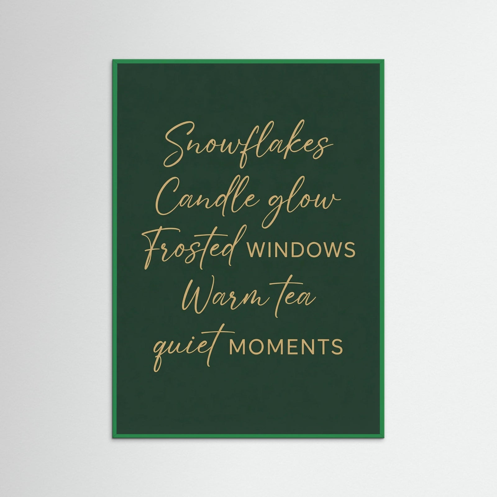 Green Wood Cozy Winter Wishes