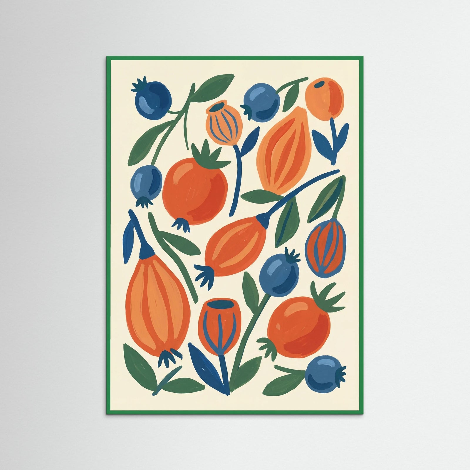 Green Wood Crimson Bloom Rows