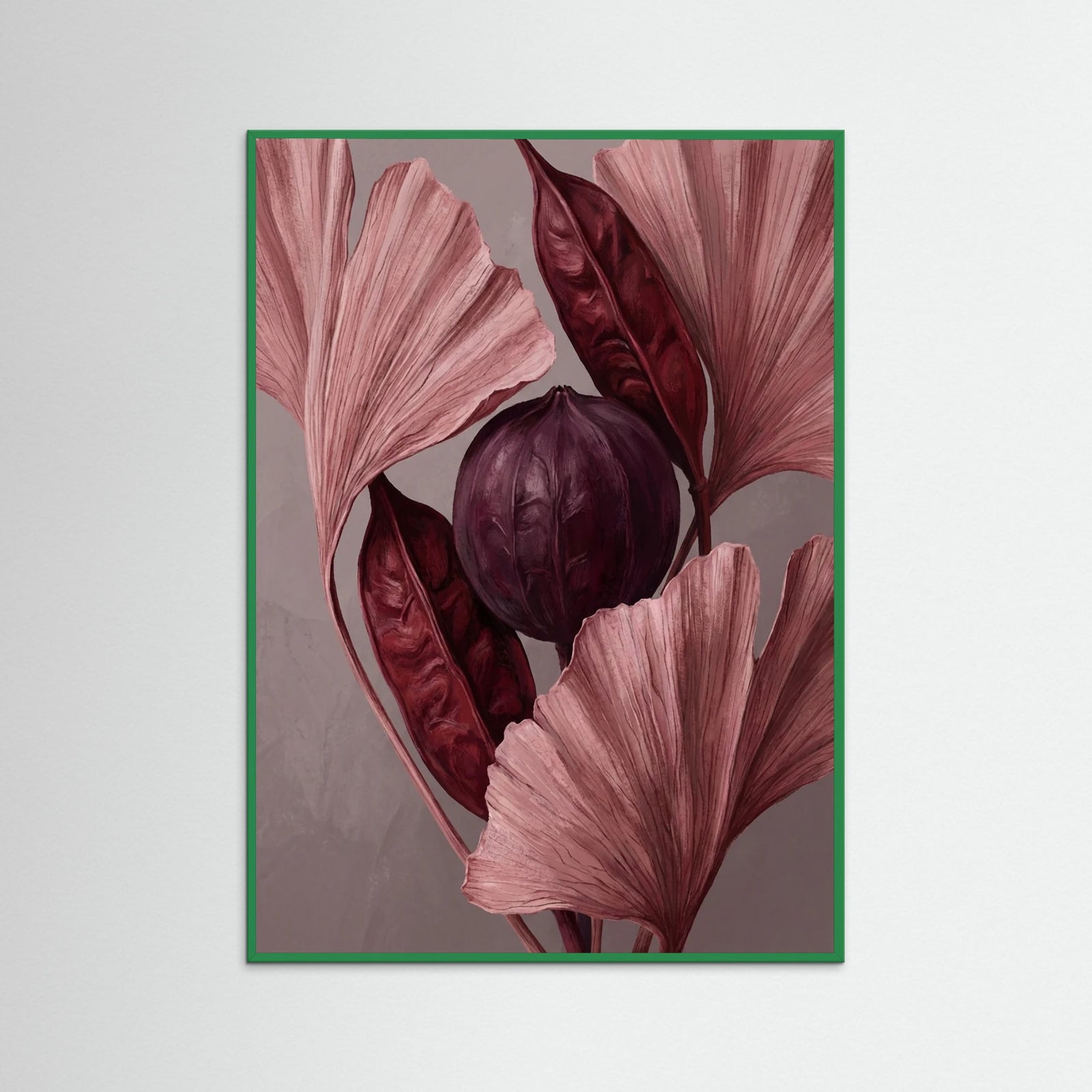 Green Wood Crimson Bloom