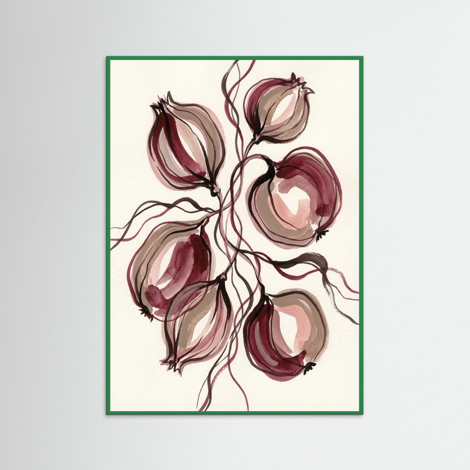 Green Wood Crimson Bloom