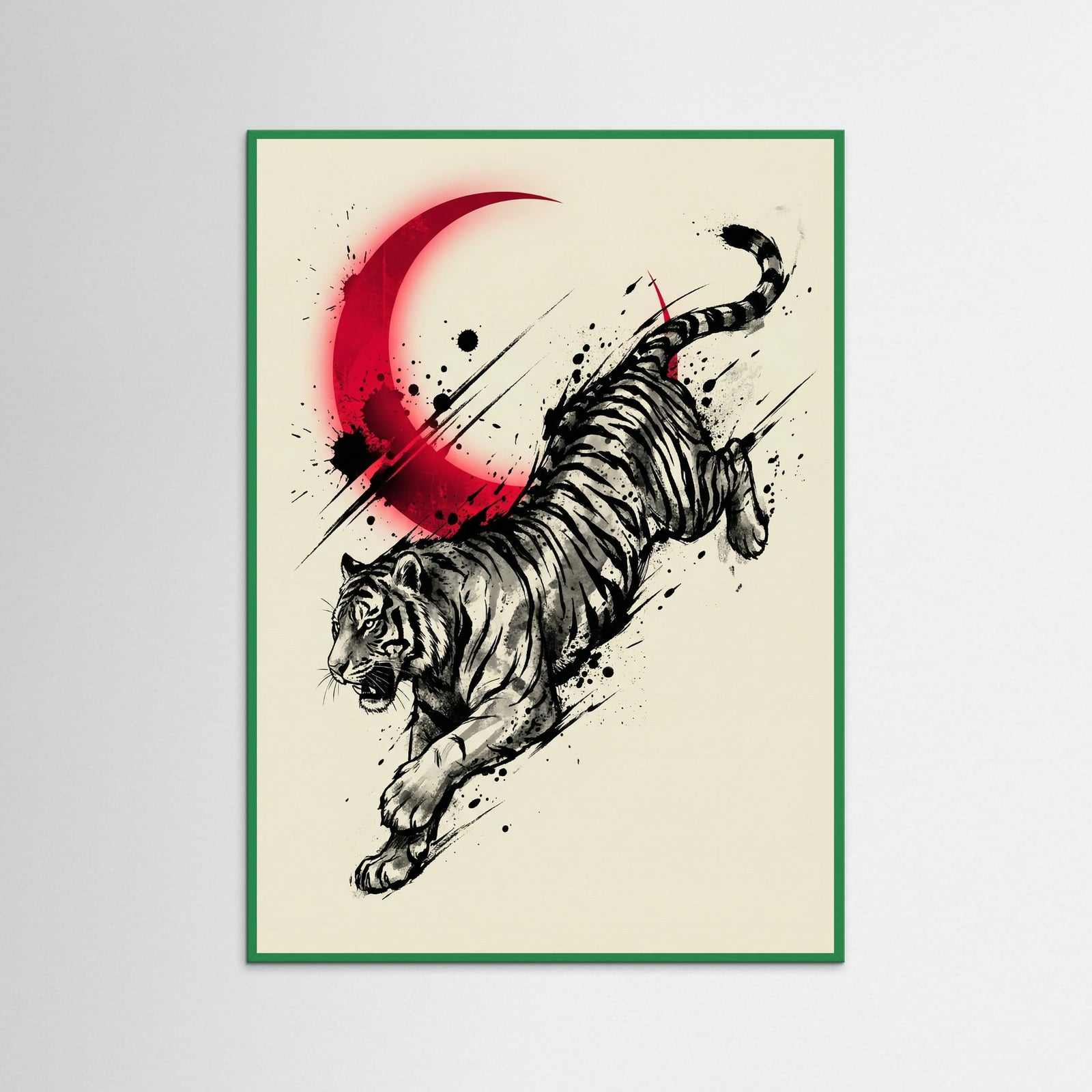 Green Wood Crimson Dragon Blade