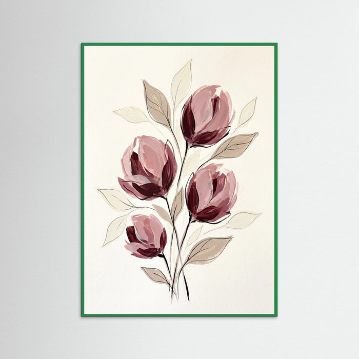 Green Wood Crimson Petals
