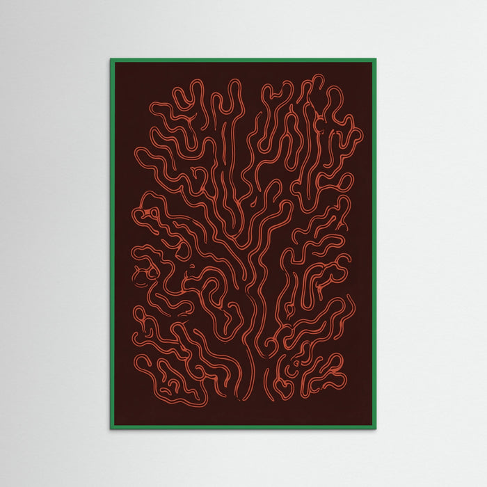 Green Wood Crimson Veins