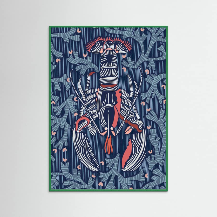 Crustacean Core navy Poster – poster and art print