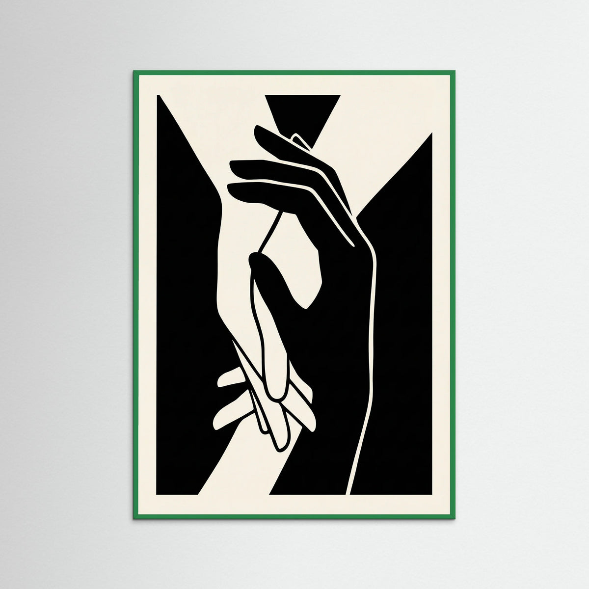 Green Wood Cubist Embrace