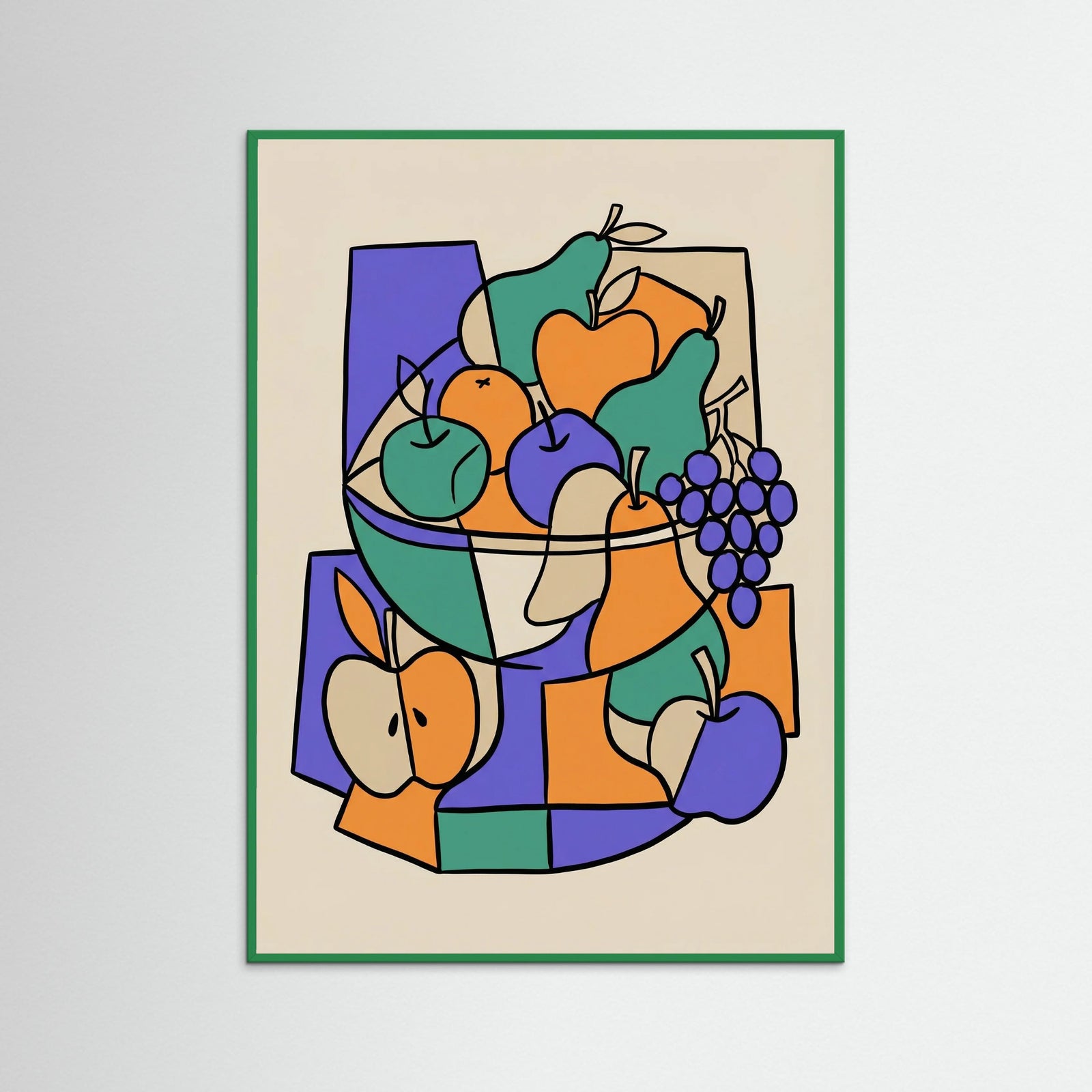Green Wood Cubist Exhibition Abstract