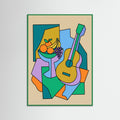 Green Wood Cubist Figure Study