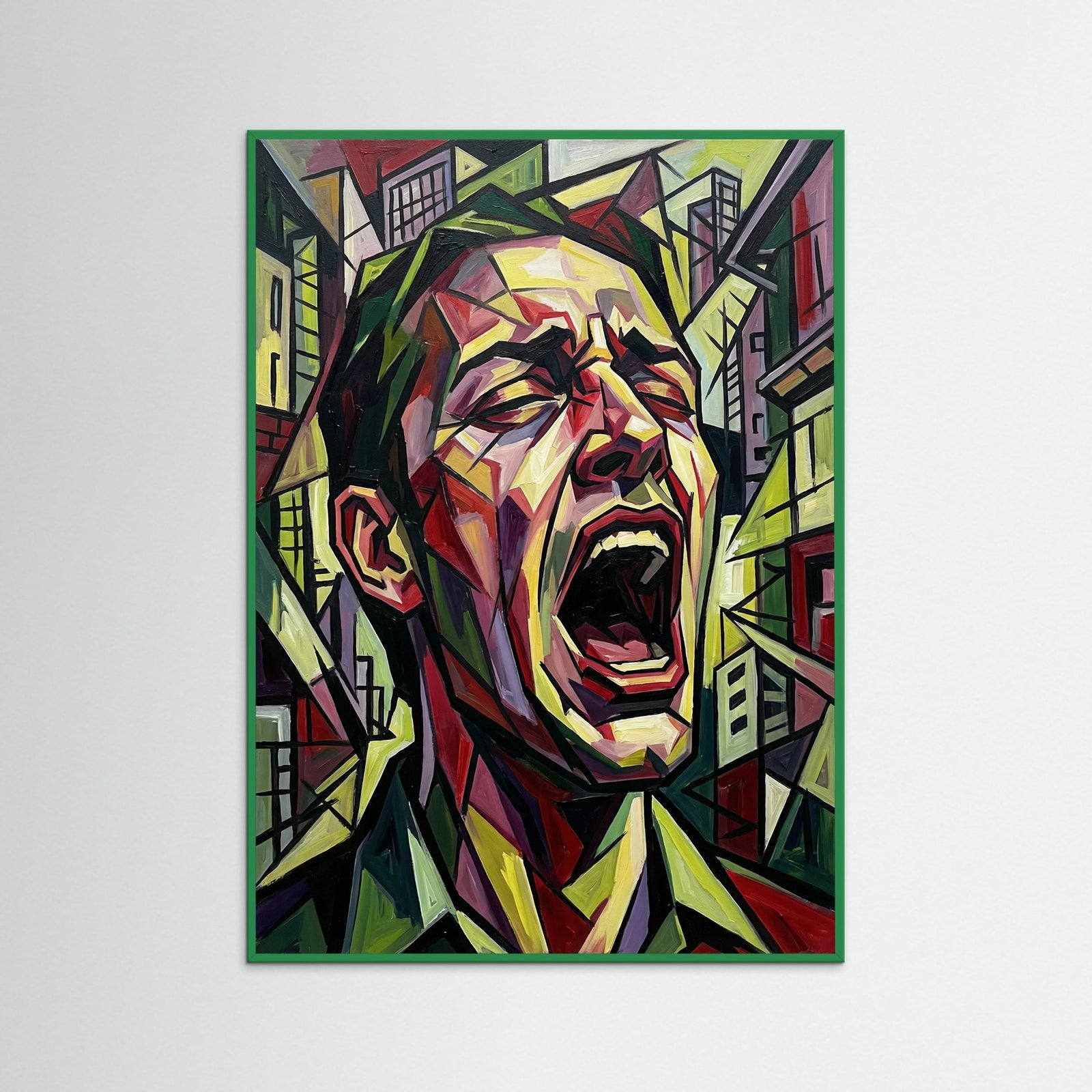 Green Wood Cubist Grief