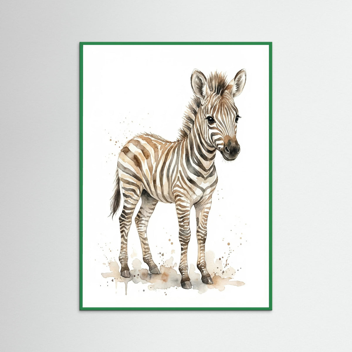 Green Wood Curious Giraffe Calf