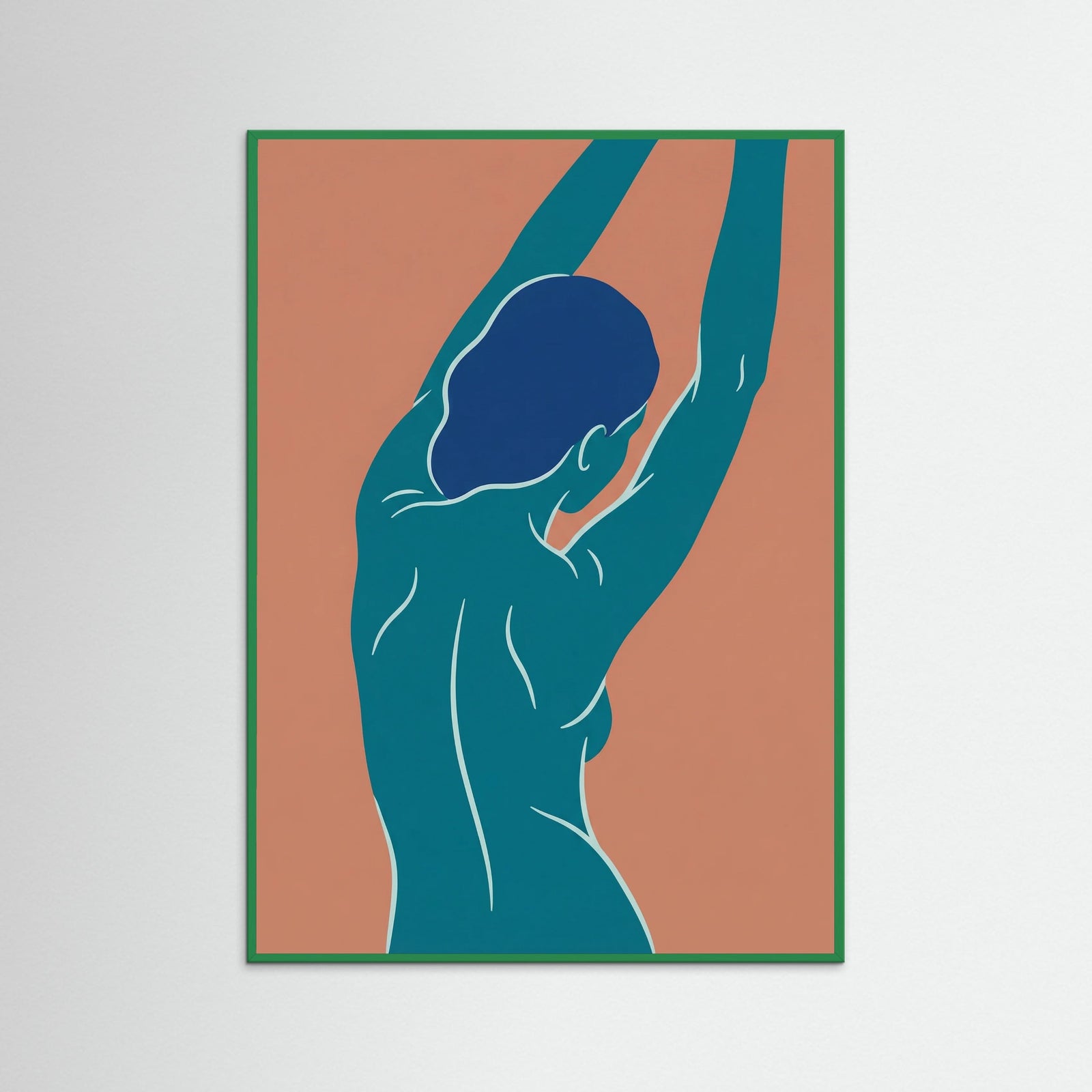 Green Wood Curved Embrace