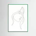 Green Wood Curved Silhouette