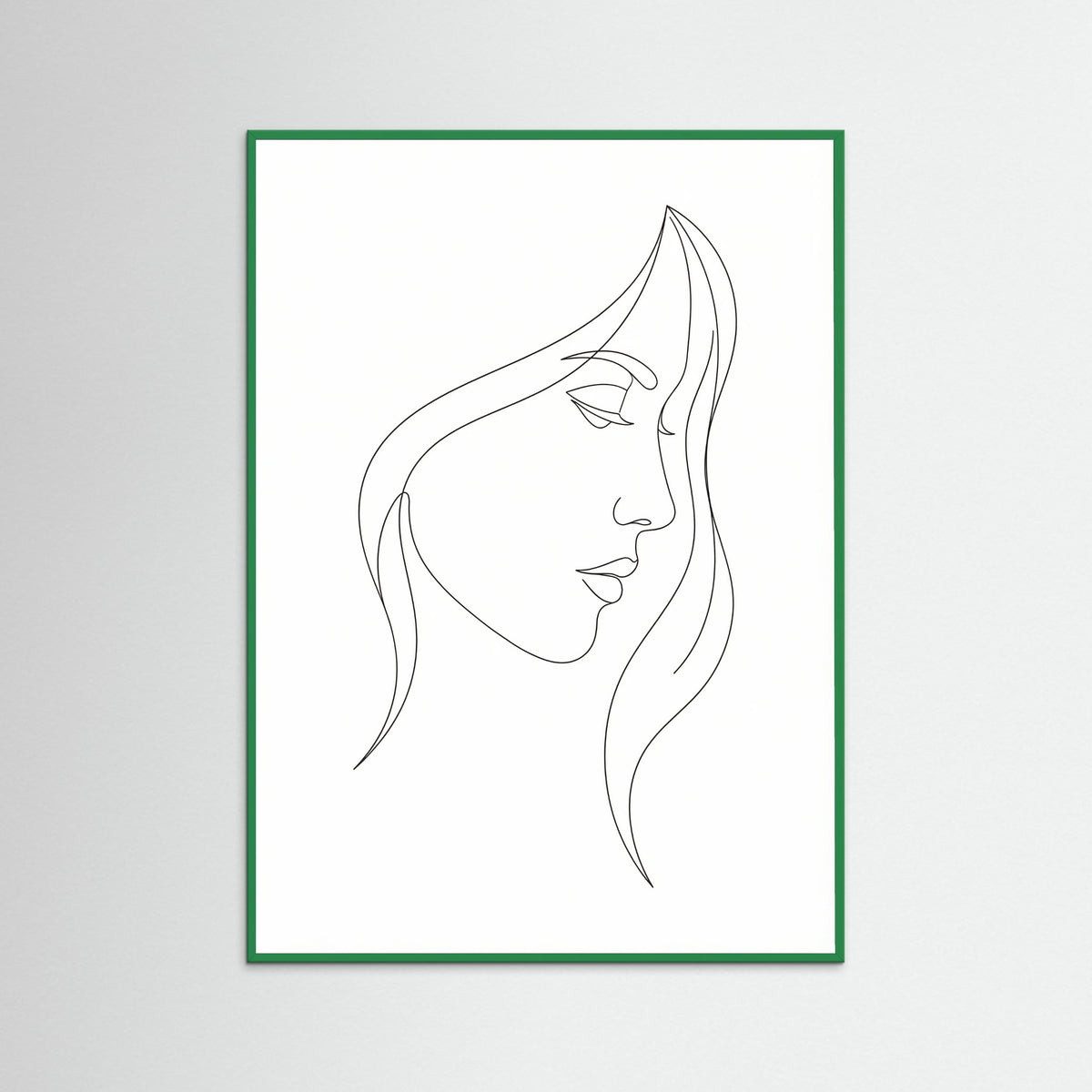Green Wood Curved Silhouette