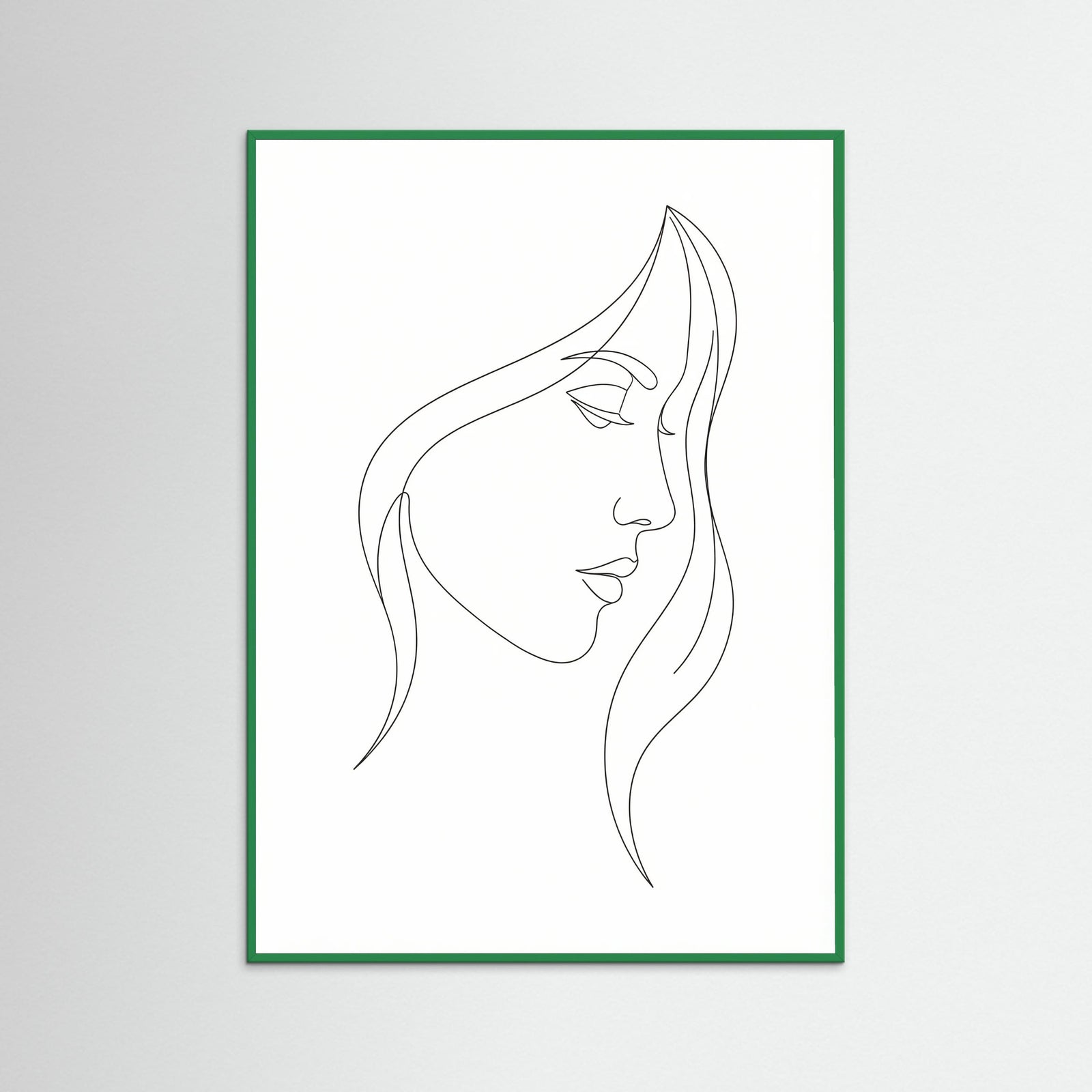 Green Wood Curved Silhouette