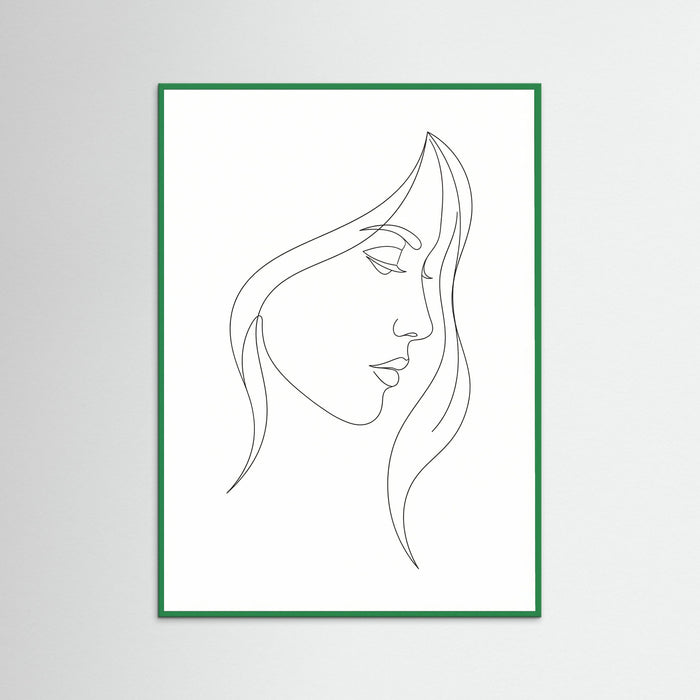 Green Wood Curved Silhouette