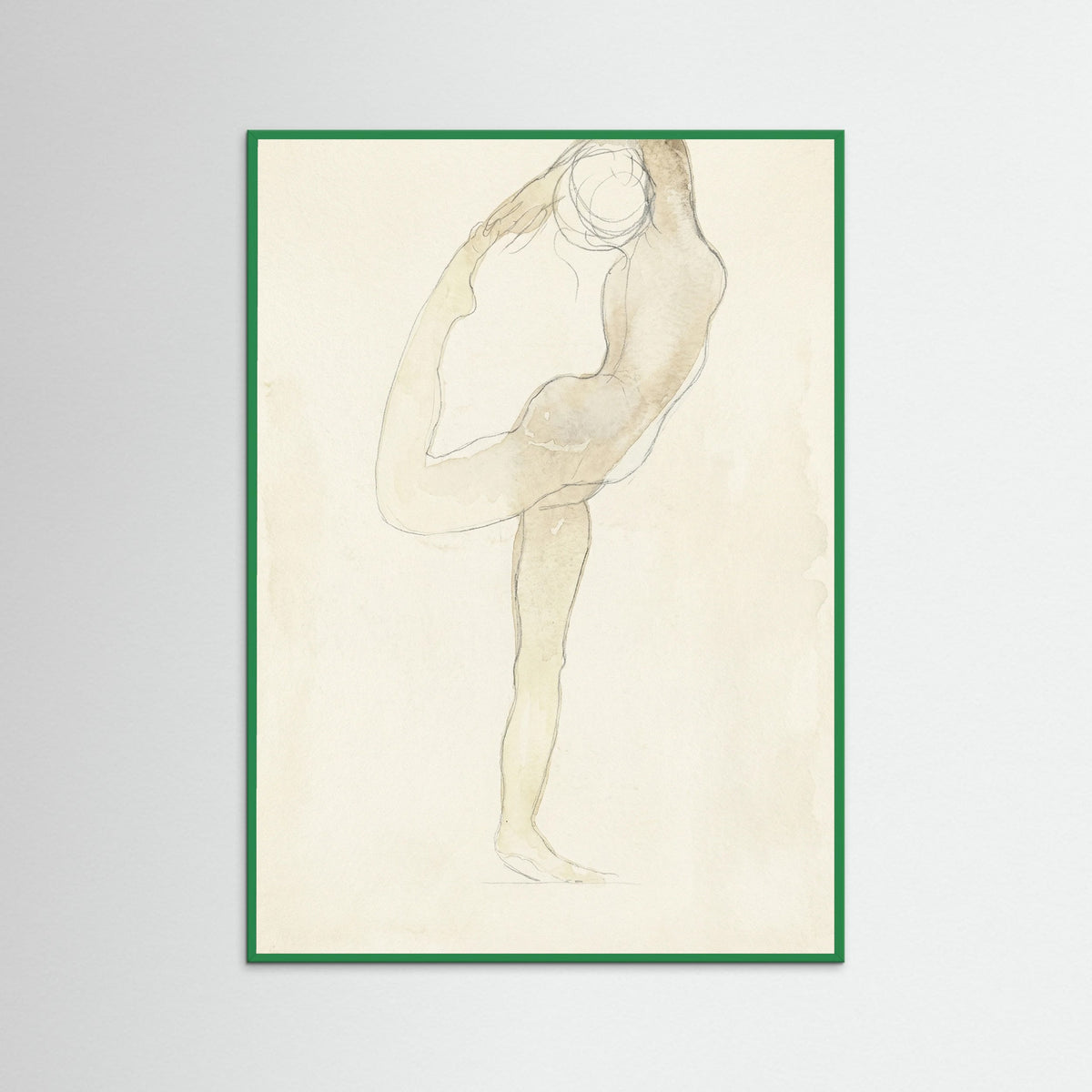 Green Wood Dancing Figure Sketch