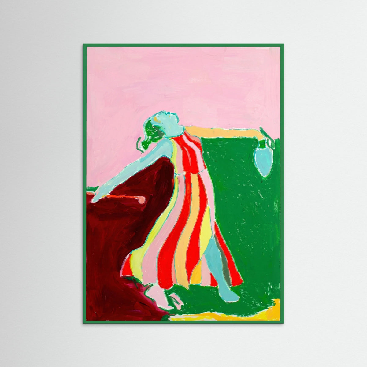 Green Wood Dancing Figure