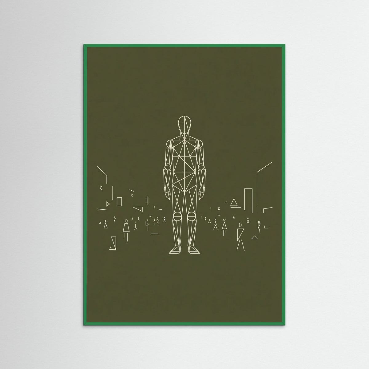 Green Wood Dense Geometric Crowd