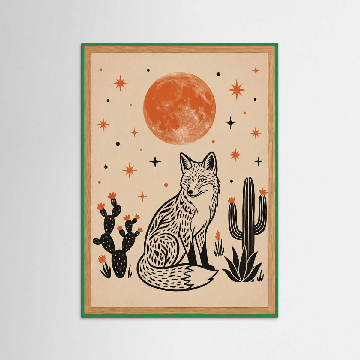 Green Wood Desert Night Sentinel