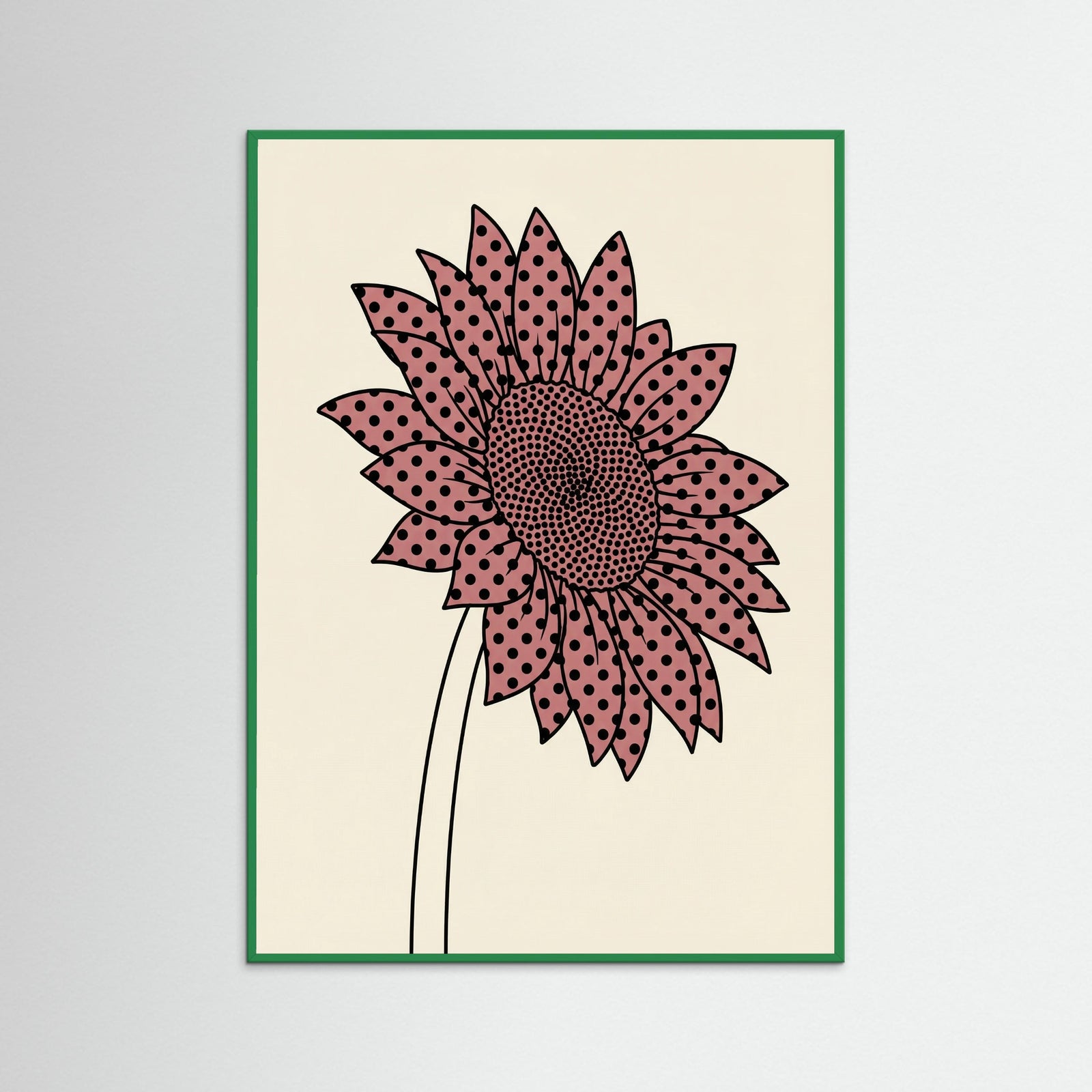 Green Wood Dotted Mushroom Whimsy