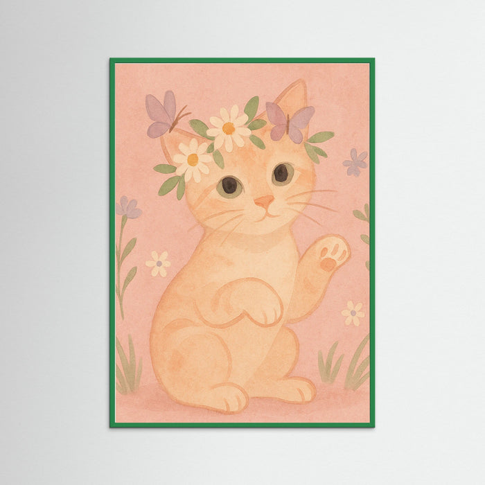 Green Wood Dreamy Kitten