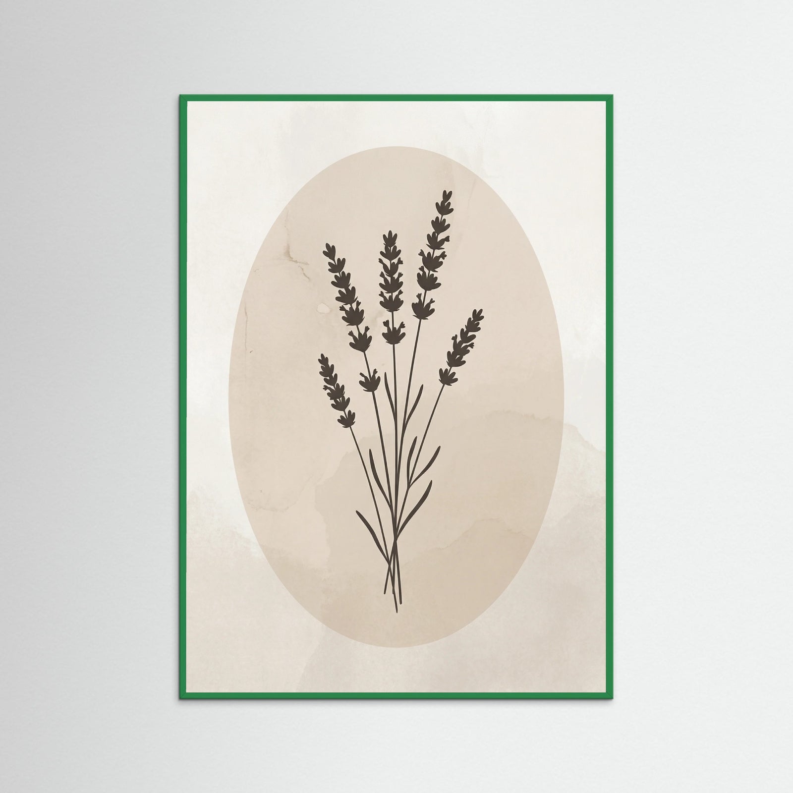 Green Wood Dried Bloom Silhouette