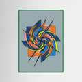 Green Wood Dynamic Abstraction Gray