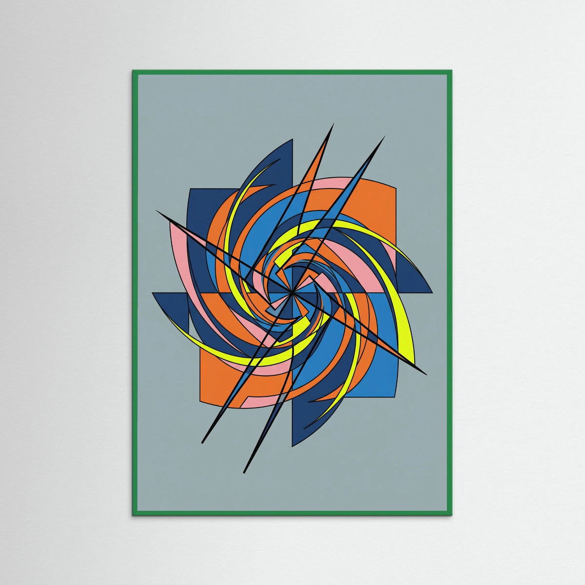 Green Wood Dynamic Abstraction Gray