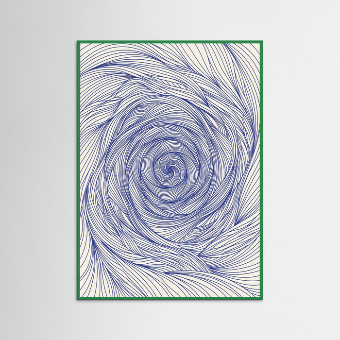 Green Wood Dynamic Indigo Swirl