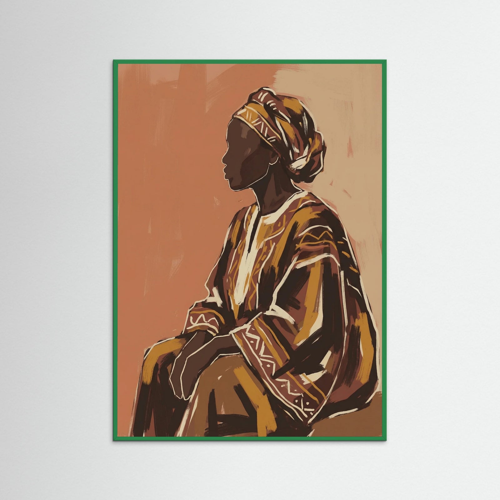 Green Wood Earthen Figure